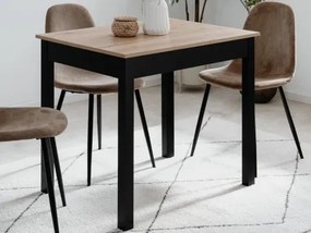 Jedálenský stôl Capri 90x67 cm, dub artisan/čierny%