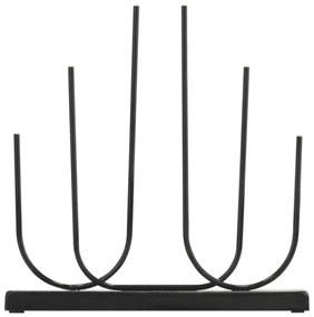 LED Vianočný svietnik 6xLED/2xAA čierny