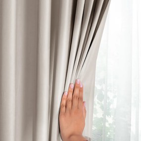 Závěs s multifunkční páskou AmeliaHome Velvet pískově béžový