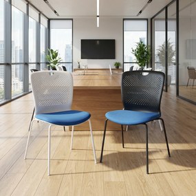 Plastová konferenčná stolička OPEN, čierna