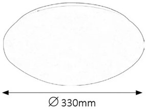 Rabalux LED stropné svietidlo Lucas 18W | 1170lm | 4000K| IP20 | 33cm - kruhové biele