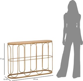 Ratanový konzolový stolík v prírodnej farbe 32x110 cm Samui – Mauro Ferretti