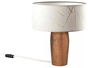 LeuchtNatur Pura stolová LED lampa orech/listy