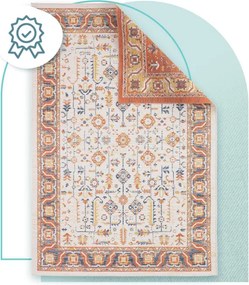 Šnúrkový obojstranný koberec ECHO FLORAL Ivory