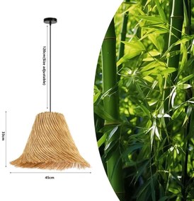 Immax 08273L - Luster na lanku NATURALEZA 1xE27/40W/230V pr. 45 cm ratan