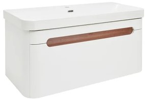 Kúpeľňová skrinka s umývadlom SAT Fusion 97,5x43x45 cm biela matná SATFUSION100WU, 1 ks