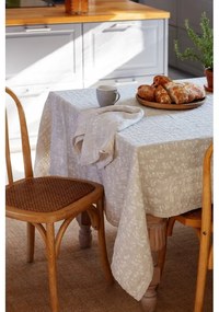 Ľanový obrus / deka Meirami 150x260, bielo-ľanový