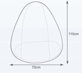 INTERMEDIC Sedací Vak SAKO 220L Farba: NC07 - Tyrkysová (Polyester)