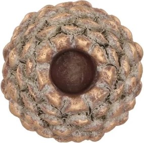Zlatý antik cementový svietnik šiška Pinecone Gold - 8*8*9 cm