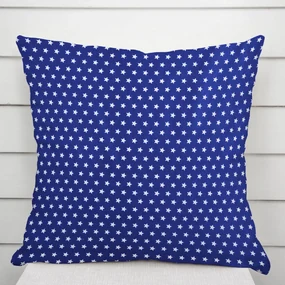 Biante Bavlnená obliečka na vankúš Sandra SA-352 Biele hviezdičky na modrom 40 x 40 cm