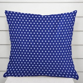 Biante Bavlnená obliečka na vankúš Sandra SA-352 Biele hviezdičky na modrom 40 x 60 cm