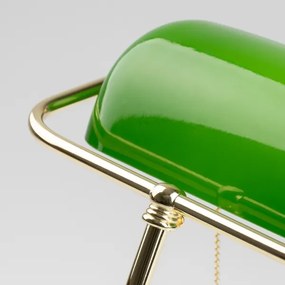 Brilagi - Stolná lampa BANK OFFICE 1xE27/60W/230V zlatá/zelená