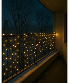 LED vianočná vonkajšia svetelná reťaz 200xLED/230V 7,6 m IP44 čierna