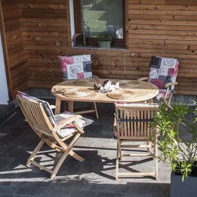 Doppler TECTONA - drevený rozťahovací teakový stôl 150/200x95 cm - 2. KVALITA (N294)