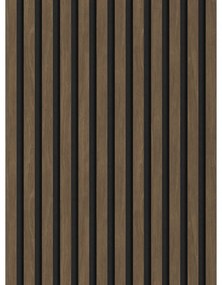 Mexen Lam-F, akustické stenové lamely 275 × 30 cm, plstený podklad 8 mm, technická dyha, orech kakaový, S105-275307-3015-018