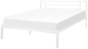 Kovová posteľ 160 x 200 cm biela CUSSET Beliani