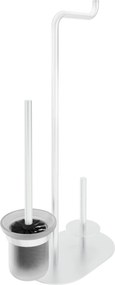 Deante Silia, 3-funkčný držiak pre toaletný papier a WC kefu, biela matná, DEA-ADI_A732