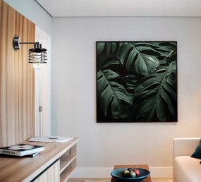 BERGE Nástenná lampa - kinkiet - E27 - PRUŽINA - čierna