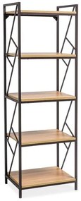 Regál Tablo 05 180 cm dub přírodní/černý