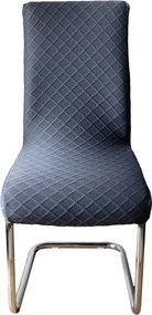 Home Elements Poťah na stoličku, tmavo sivý Množstvo: 4 ks