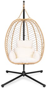 MultiGarden Závesné záhradné hojdacie kreslo Cocoon do 120 kg + vankúše MultiGarden