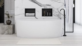 Rea Rea, oceľová kúpeľňová polička 30x30 cm, čierna matná, REA-05603