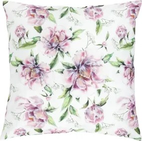 Dekoračný vankúš 45x45 cm, pivonky, zamatový%