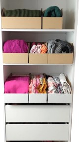 KARTON PAK Úložné boxy na oblečenie, organizéry do skrine EKO KARTÓN 15x49cm