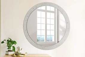 Okrúhle ozdobné zrkadlo Betónová textúra fi 90 cm