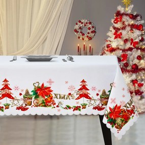 Dekorstudio Červený Vianočný obrus Merry Christmas s potlačou D581 Rozmer obrusu (šírka x dĺžka): 140x140cm