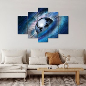 Obraz - Futbalová lopta vo vesmíre (150x105 cm)