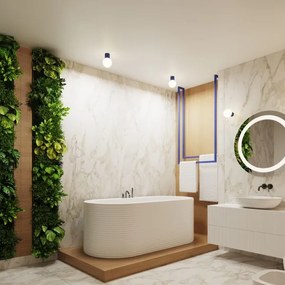 Sollux SL.1737 - Kúpeľňové nástenné svietidlo HALO 1xG9/8W/230V IP44 modrá