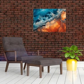 Sklenený obraz - Voda a oheň (70x50 cm)