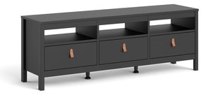 Čierny TV stolík 151x54 cm Madrid – Tvilum