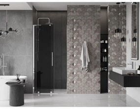 Mexen Velar L, posuvné sprchové dvere do otvoru 90 cm, 8mm šedé sklo, chrómová, 871-090-003-41-01