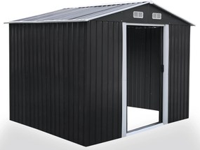 Záhradný domček BestBerg BBSH-608A / 5,3 m² / 205 x 257 x 202 cm / antracitová/biela