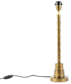 Stolná lampa v štýle art deco bronzová bez tienidla - Pisos