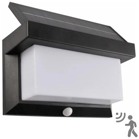 Polux LED Solárne nástenné svietidlo so senzorom TONY LED/3,7V 1800 mAh IP44 SA1949