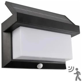 Polux LED Solárne nástenné svietidlo so senzorom TONY LED/3,7V 1800 mAh IP44 SA1949