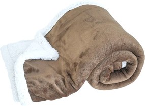 ARÔME HOME Mikroflanelová deka, hnedá