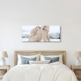 Obraz - Ľadové medvede (120x50 cm)