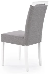 Jedálenská stolička Clarion, sivá / biela