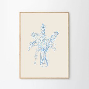 Moikka Plagát Flower Study by Chloe Purpero Johnson 30x40