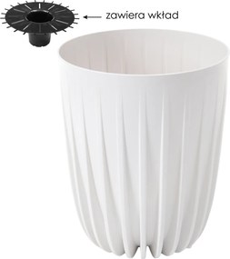 KVETINÁČ MIRA 390 MM  BIELY*59119