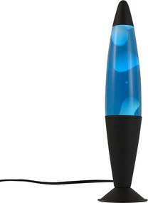 Lávová lampa modrá s bielym voskom vrátane LED - Molten Lava