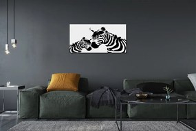 Obraz na plátne maľované zebra 125x50 cm