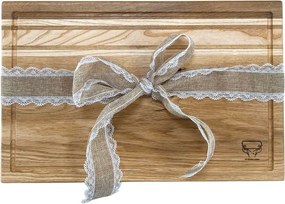 Drevená doska - podnos z masívu na krájanie, 45x29 cm