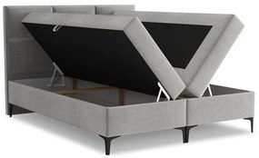 Svetlosivá boxspring posteľ s úložným priestorom 180x200 cm Pakalana – Makamii