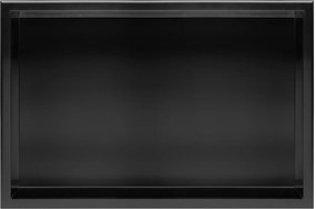 Rea Rea, oceľová kúpeľňová polička 30x60 cm, čierna matná, REA-05605