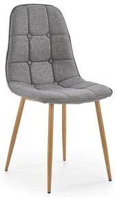Sivá stolička MOLDE 316 s oceľovými nohami